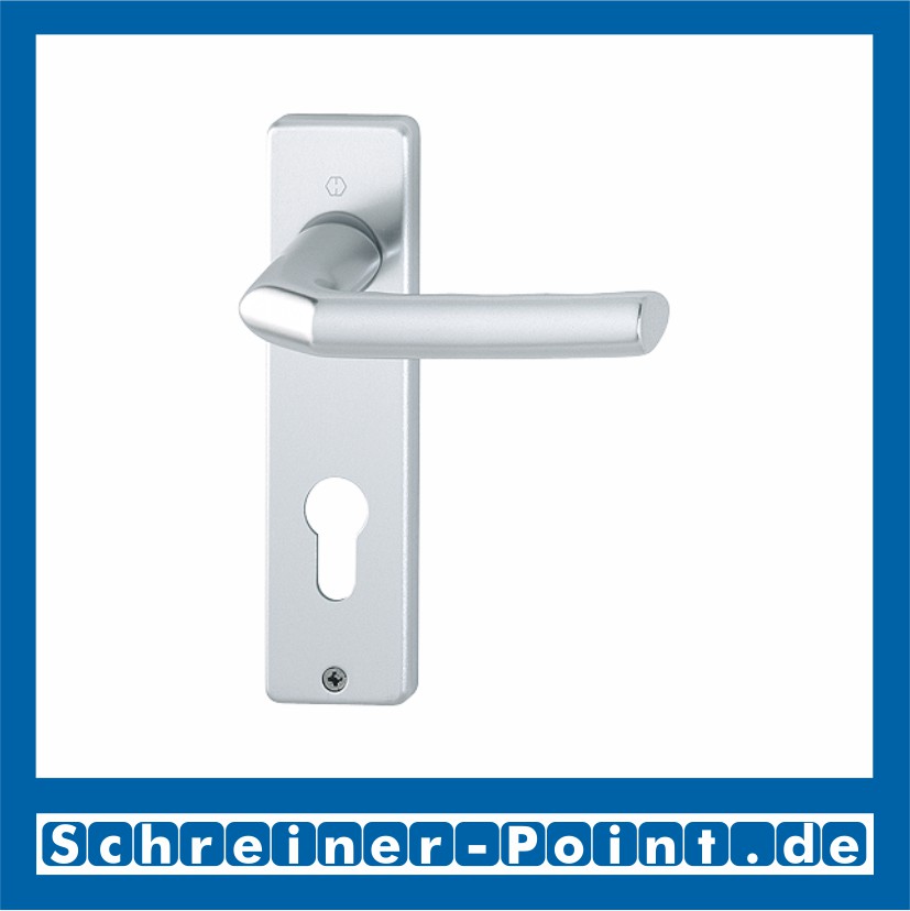 Hoppe Birmingham Aluminium Kurzschildgarnitur F1 Natur 1117/202KP, 3147542, 2566323, 2566340, 3147489, 2566358, 3147964